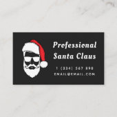 Moderne Professionele Kerstman Grappige Kerstmis Visitekaartje (Voorkant)