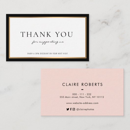 moderne professionele korting visitekaartje (Voorkant / Achterkant)