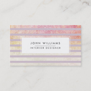 Moderne professionele legant striped Chic Visitekaartje