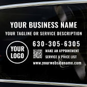 Moderne professionele logo bedrijfsnaam QR-code au Raamsticker