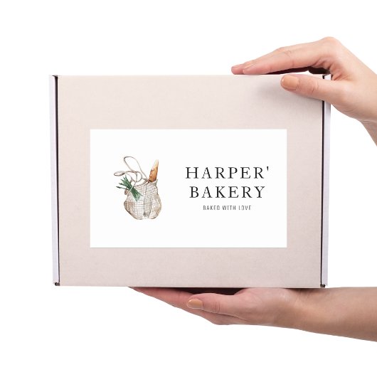 Moderne professionele Logo in bakkerijen Rechthoekige Sticker