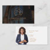 Moderne professionele Logo voor het bevestigen van Visitekaartje (Voorkant / Achterkant)