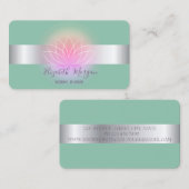 Moderne professionele lotusventilator Mint Green Visitekaartje (Voorkant / Achterkant)