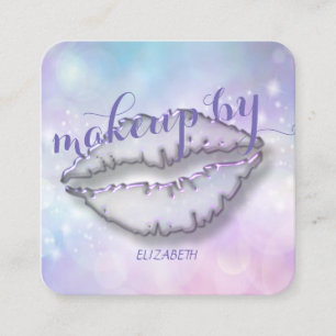 Moderne Professionele Make-up Lippen Vierkante Visitekaartje