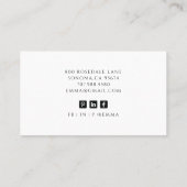 Moderne professionele makelaar foto minimalist visitekaartje (Achterkant)