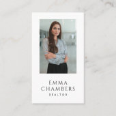 Moderne professionele makelaar foto minimalist visitekaartje (Voorkant)