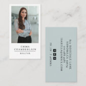 Moderne professionele makelaar foto visitekaartje (Voorkant / Achterkant)