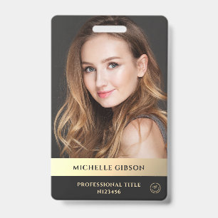 Moderne Professionele Marketing Elegante Zwart Gou Badge