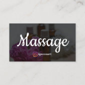 Moderne professionele massagetherapie Sjablonen Visitekaartje (Achterkant)