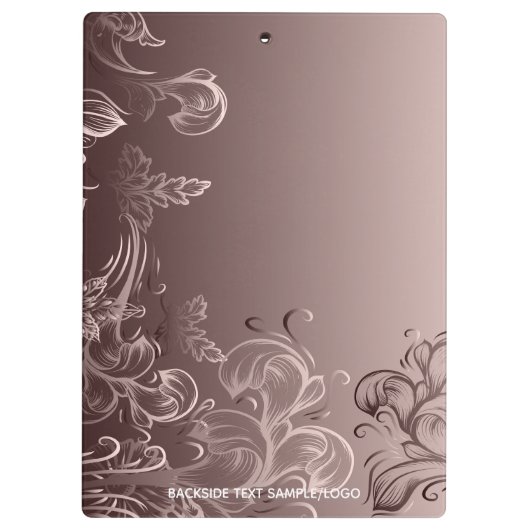Moderne professionele metalen bloemenluxe klembord (Achterkant)