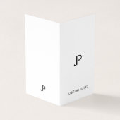 Moderne professionele minimalist voor monogram visitekaartjes (Buitenkant)