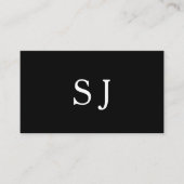 Moderne, professionele minimalistisch zwart wit visitekaartje (Voorkant)