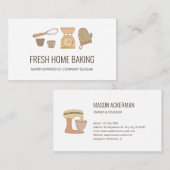 Moderne professionele minimalistische bakkerij visitekaartje (Voorkant / Achterkant)
