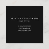 Moderne professionele minimalistische geometrie vierkante visitekaartje (Achterkant)
