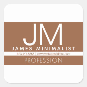 Moderne professionele minimalistische vormgeving vierkante sticker