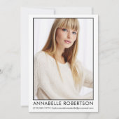 Moderne professionele model acteur fotokaart kaart (Voorkant)