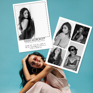 Moderne Professionele Model Actor Foto Comp Kaart