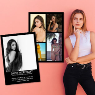 Moderne Professionele Model Actor Foto Comp Kaart