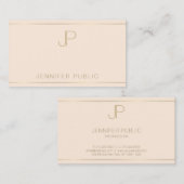 Moderne professionele monogram elegante Sjabloon Visitekaartje (Voorkant / Achterkant)