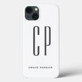 Moderne professionele monogram in eenvoudige minim Case-Mate iPhone case (Achterkant)