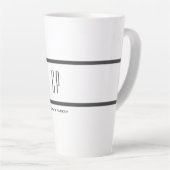 Moderne professionele monogram in eenvoudige minim latte mok (Rechterhoek)