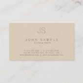 Moderne Professionele Monogram Premium Dikke Luxe Visitekaartje (Achterkant)