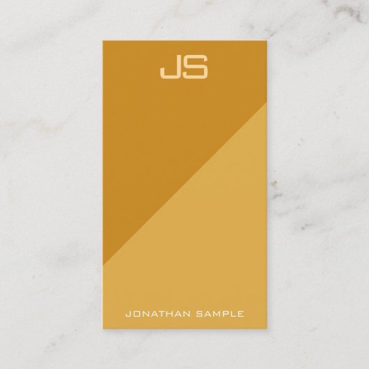 Moderne Professionele Monogram Verticale Sjabloon Visitekaartje (Voorkant)