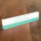 Moderne professionele munt naambordje (Zijkant)