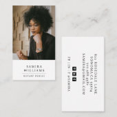 Moderne professionele notaris openbare foto visitekaartje (Voorkant / Achterkant)