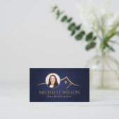 Moderne professionele onroerend goed foto QR code Visitekaartje (Staand voorkant)