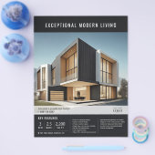 Moderne professionele onroerend goed vermelding flyer (Enkel)