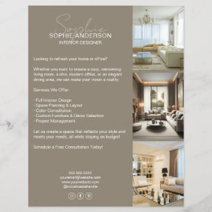 Moderne professionele ontwerper Taupe Flyer