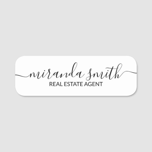 Moderne, professionele, persoonlijke naamtag naamplaatje (Voorkant)