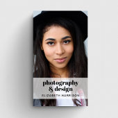Moderne professionele QR-code voor Kraft Foto Visitekaartje