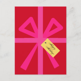 Moderne professionele redacteur met persoonlijke w feestdagenkaart