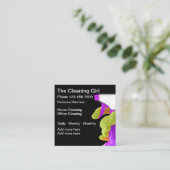 Moderne professionele reinigingsservice vierkante visitekaartje (Staand voorkant)