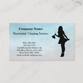 Moderne professionele reinigingsservice visitekaartje (Voorkant)