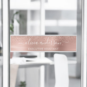 Moderne professionele Roos Gold spaarpeuk Glitter- Deurbordje
