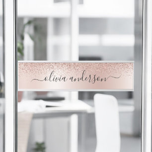Moderne professionele Roos Gold Sparkle Glitter Deurbordje