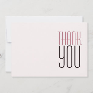 Moderne Professionele Roze Goud Minimalistisch Bedankkaart