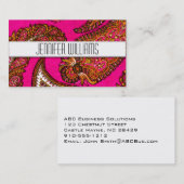 Moderne professionele roze Visitekaartjes van Pais (Voorkant / Achterkant)