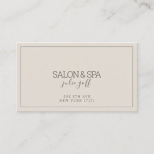 Moderne professionele salon en spa visitekaartje