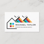 Moderne Professionele Schilderijservice Decoratie Visitekaartje (Voorkant)