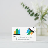 Moderne Professionele Schilderijservice Decoratie Visitekaartje (Staand voorkant)