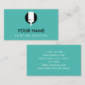 Moderne professionele schilderservice Minimal Brus Visitekaartje (Voorkant / Achterkant)