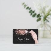 Moderne professionele schoonmaakbeurt visitekaartje (Staand voorkant)