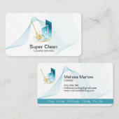 Moderne professionele schoonmaakdiensten visitekaartje (Voorkant / Achterkant)
