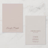 Moderne professionele Sjabloon Elegant Script Eenv Visitekaartje (Voorkant / Achterkant)