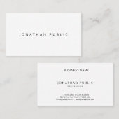 Moderne professionele Sjabloon elegante witte luxe Visitekaartje (Voorkant / Achterkant)