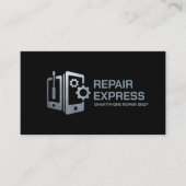 Moderne professionele smartphonereparatie visitekaartje (Voorkant)